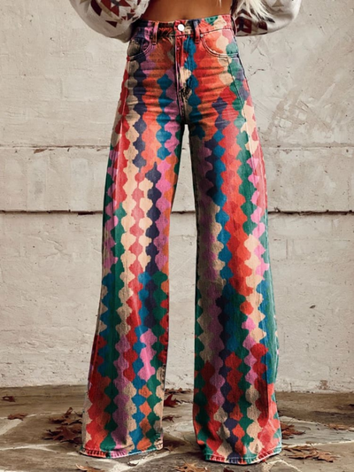 Gizem | Geniş Paça Pantolon Retro