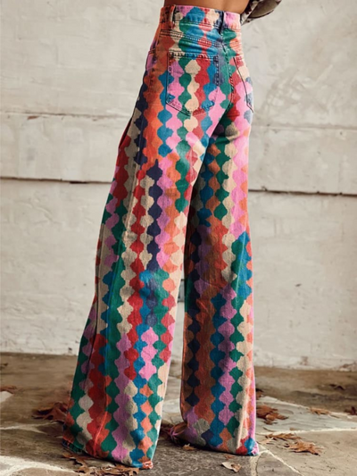 Gizem | Geniş Paça Pantolon Retro
